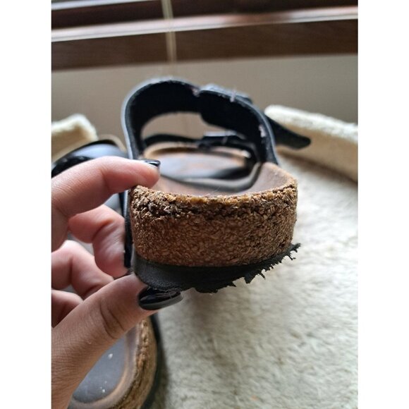 Birkenstock Arizona 2 Strap Slide Sandals Black Size 41 (10-10.5) - Picture 3 of 14